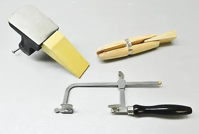Bench Pin Anvil Block W-Clamp Jewelers Saw Frame & Ring Clamp Jewelry Making Set • $36.65