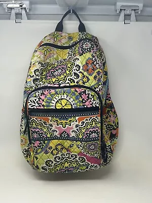 VERA BRADLEY Campus Backpack Flower Floral Traval Weekender School Bag Read • $12.99