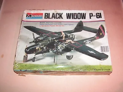 Vintage Monogram Black Widow P-61  WWII Fighter Plane 7546 • $34.99