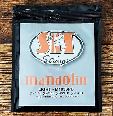 SIT Strings M1036PB Mandolin Light Phosphor Bronze Loop End Set • $10