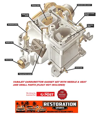 Holden Wb 6 Cylinder Varajet Carburettor Gasket & Small Parts Rebuild Kit  • $118.75