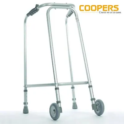 Ultra Lightweight Narrow Aluminium Walker Mobility Aid Walking Frame With Wheels • £43.95