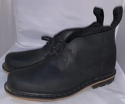 Doc Martens Black Deverell Leather Boot Air Wair ~ Mens US 13 / Eu 47 / UK 12 • $69.99