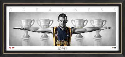 $164.99 • Buy Luke Hodge Hawthorn Hawks Signed Framed Poster Martin Lewis Afl Memorabilia