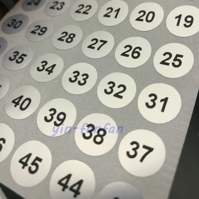 $9.11 • Buy 4000 Silver Round Waterpproof Serial Number 1 To 200 Label Stickers 10MM 