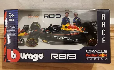 Red Bull  Oracle  Formula One (f1) Racing Rb19 Car Number #1  Burago 1/43 Scale  • $8.50