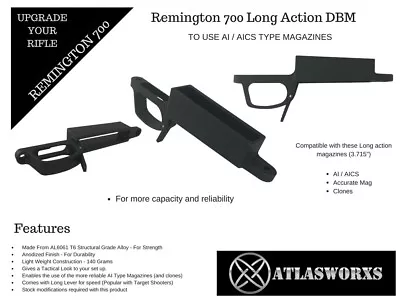  Bottom Metal / DBM AI Mag Compatible -  Remington 700 Aluminium Long Action • $195