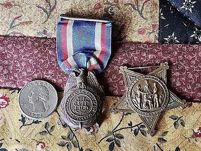 Antique Grand Army Of The Republic Star Sons Of Union Veterans Ribbon Medal • $15.50