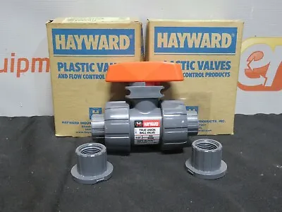 Hayward TB1050STE 1/2  PVC Ball Valve EPDM Seals Socket TB VLV S/T New Lot Of 2 • $82.69