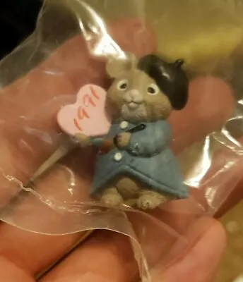 1991 Hallmark Merry Miniature Valentine's Day Artist Mouse Heart Paintbrush NIB • $12.99