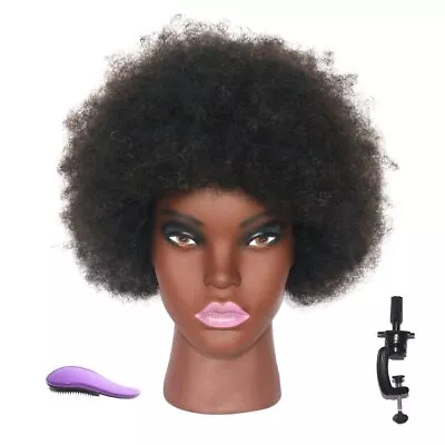 10  Afro Mannequin Head With 100% Human Hair African American Training Head M... • $60.22