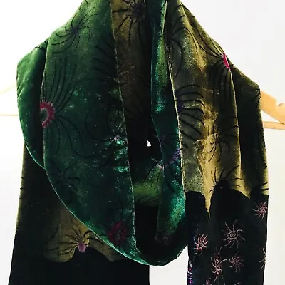 Georgina Von Etzdorf Vintage Velvet Scarf Made In England  • $42