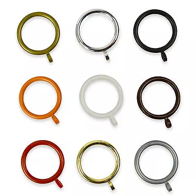 Curtain Rings For 28mm Poles 8 Colours Many Discount Packs Strong Plastic Hooks • £8.50