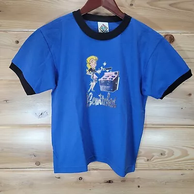 VTG Bewitched Witch T Shirt Women Medium TV SHOW Ringer Blue Halloween 1995 • $49.99