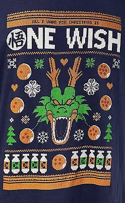 Qwertee Gildan Dungeons And Dragons Christmas T Shirt Mens Blue XL Fairisle 1L • £8.50