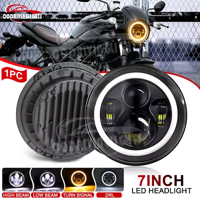 For SUZUKI SV650 Motorcycle 7  Inch Projector Led Headlight With Turn Signal DRL • $36.76