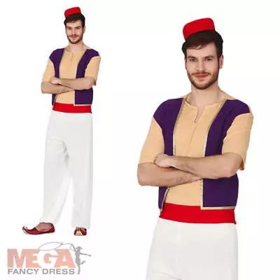 Desert Thief Mens Fancy Dress Costume Adults Arabian Bandit Aladdin Outfit • £22.99