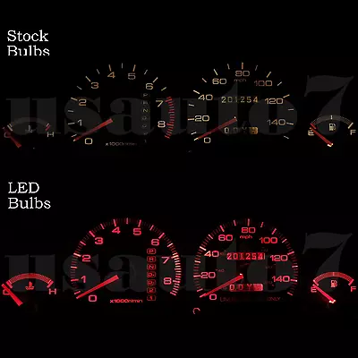LED LIGHTS BULBS RED For Dash Instrument Cluster Gauges Fits 90-93 Acura Integra • $9.99