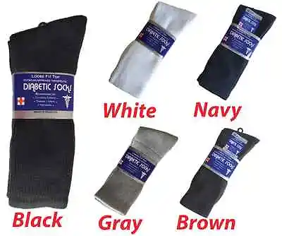 3612 Pairs Diabetic CREW Circulatory Socks Health Men’s  Cotton ALL SIZE • $6.99