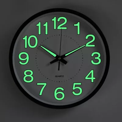 £11.94 • Buy 30CM Large Luminous Wall Clocks Glow In The Dark Silent Home Digital Clock Decor