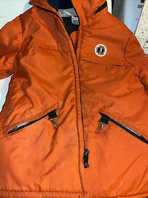 MUSTANG SURVIVAL MC1402 Orange Flotation COAT Adult M Marine Wear BUOYANT • $87.77