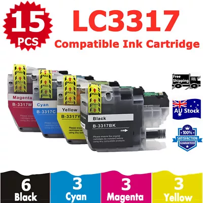 15X LC3317 LC-3317 Ink Cartridge For Brother MFC J5730dw J6730dw J6930dw LC3319 • $69.50