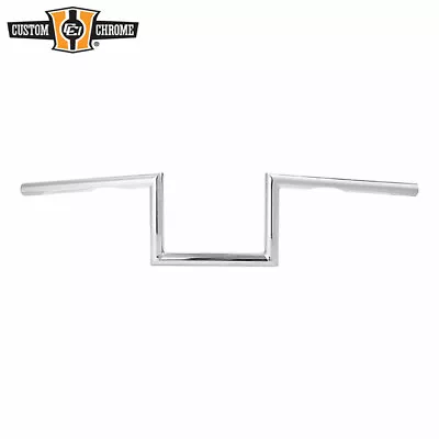 Chrome 1  Wide Z-Bar 6  Rise 60's Handlebar W/ Dimpled Fits For Harley 1  Clamp • $47.69