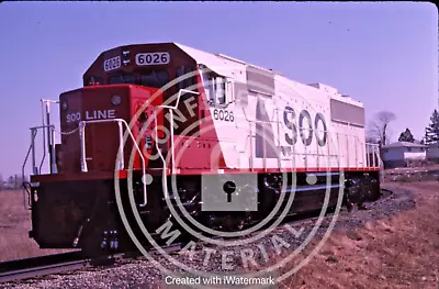 Original Kodachrome Soo Line Rr Sd60 # 6026 New Gm Test Track London 1989 • $1.50