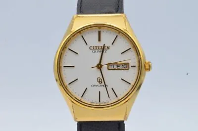 $175.57 • Buy Citizen Crystron Quartz Men's Watch 1 1/2in Vintage Nice Condition Wrist Pretty