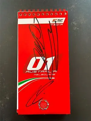 Ferrari Media Booklet Australia Melbourne Signed By Filipe Massa Kimi Raikkonen • $184.91