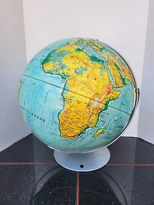 Nystrom Sculptural Relief Globe 16  With Metal Stand  • $39.99