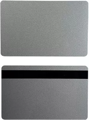 Silver PVC 3 Track HiCo Mag Cards CR80 .30 Mil Magnetic Stripe - Pack Of 100 • $21.95
