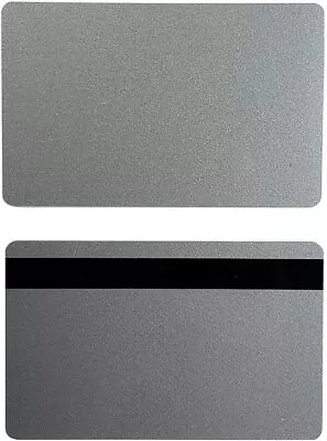 Silver PVC 3 Track HiCo Mag Cards CR80 .30 Mil Magnetic Stripe - Pack Of 50 • $11.95