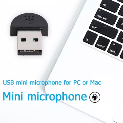 Mini USB Microphone Audio Adapter Portable Direct Connect USB Driver For PC Mac • $6.29