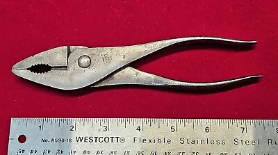 Vintage Snap-On Vacuum Grip No.137 Slip Joint Pliers W/ Cutters 7-1/2  Long • $22