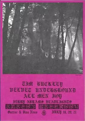 Velvet Underground Tim Buckley Pink Floyd  Family Dog Concert Handbill 1968 • $69.99