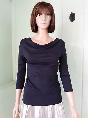 Philosophy Republic #31 Women’s Top Blouse Cowl Neck NWT Size XS Navy Blue  • $19.99