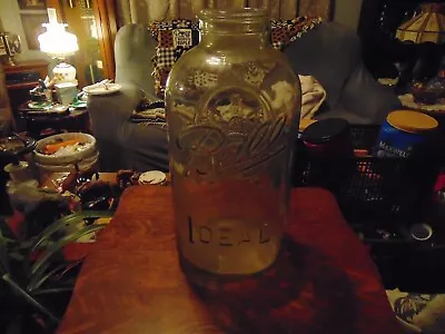 Large 20” Ball Ideal Mason Jar Embossed Eagle Star 4 Gallon Glass NO LID OR BELL • $100