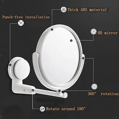 Extending Wall Mounted Mirror Bathroom Cosmetic Makeup Shaving Mirror • £9.71