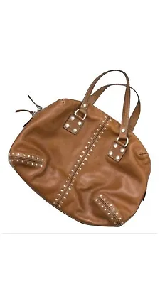 Michael Kors Uptown Satchel Tote Bag Brown Studded New • $170