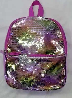 #226 Kids Pinkish Purple Flip Sequin Mini Backpack  By More Than Magic NWOT • $10.95