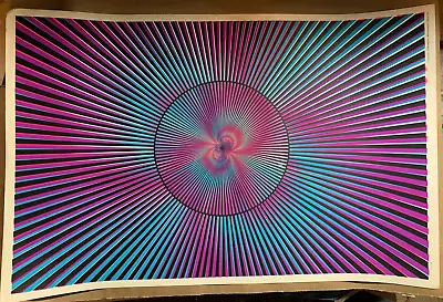 SPIRAL ZONK VINTAGE 1970's HEADSHOP BLACKLIGHT POSTER By AA SALES -NICE! • $222.10