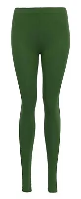 £5.49 • Buy Ladies Plain Leggings New Viscose Full Length Womans Leggings Size 8-26 