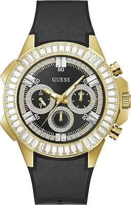 Guess Men's Black Sport Flex 47mm Gents Japanese Quartz Watch GW0447G2 • $175