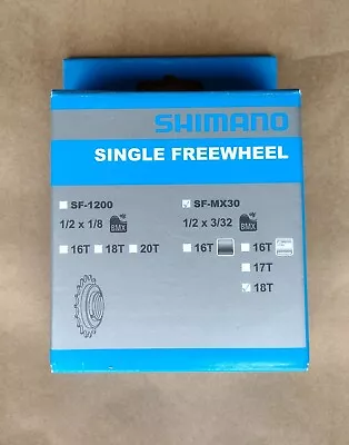 Shimano  18 Tooth  Single Freewheel   SF-MX30   1/2x 3/32 • $25