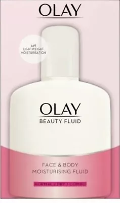 Olay   Beauty Fluid Normal Dry Moisturiser Face Body NonGreasy  200ml • £14.99