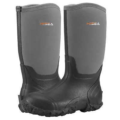 HISEA Men Rain Boot Waterproof Neoprene Insulated Outdoor Mud Wellies Lawn Garde • $57.99