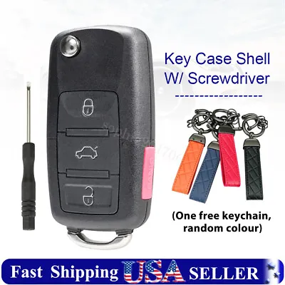 Replacement Car Key Case For VW Beetle Golf Jetta Passat NBG92596263 + KeyChain • $8.89