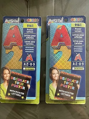 ArtSkills Self-Stick Poster Letters & Numbers 6 Colors & Black - 2 Packs NEW!! • $8.95