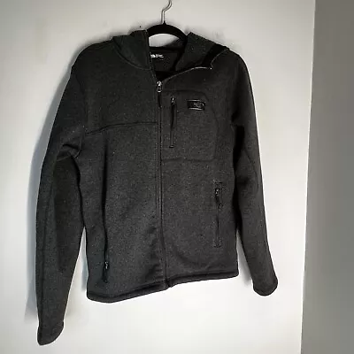 THE NORTH FACE Logo Jacket Hoodie Zip-Up Black Gray  Men’s S • $28